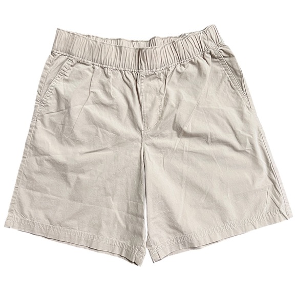 Columbia Kids Tan Elastic Waist Cotton Shorts Size M 10/12 Casual Everyday - Picture 1 of 8